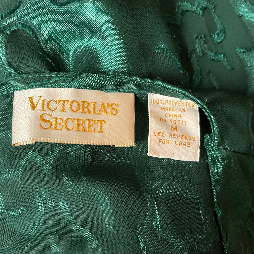 Vintage Victoria Secret Gold Label Floral Burnout Semi Sheer Night Shirt - Picture 2 of 4